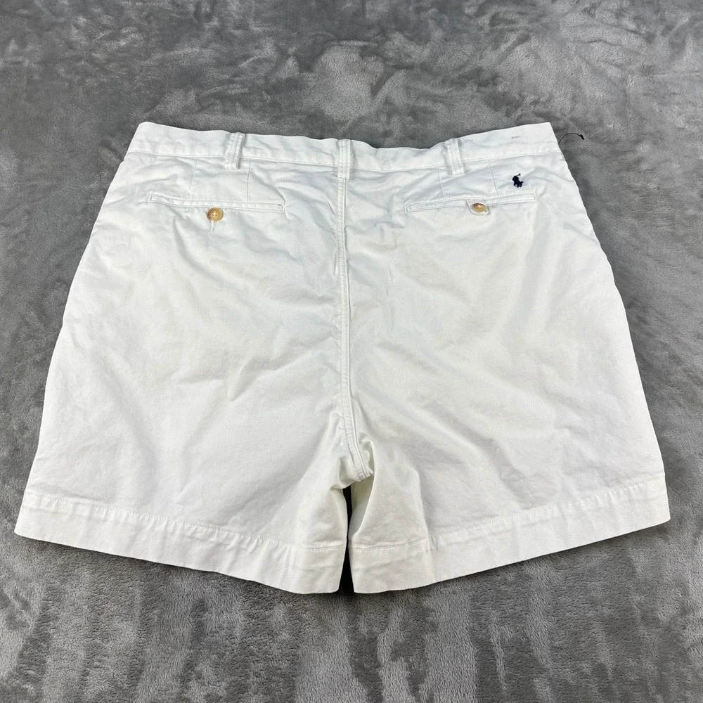 Polo Ralph Lauren Shorts Mens 38 Stretch Classic Fit White Chino Cotton EUC